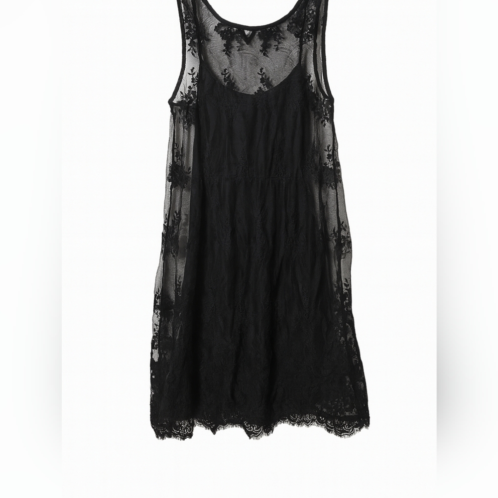 Bleuh Ciel Black Mesh Top